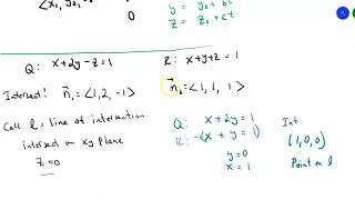 13.5 and 13.6 Calc. 3:  Lines and Planes