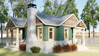 20 x 26ft (6x8m), Cozy Small House | Country House | House Design Idea