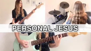 MARILYN MANSON - Personal Jesus [Guitar, Bass and Drum Cover + Tabs] by Lilou Gerardy