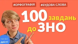 Всяка всячина з орфографії ✨ 100 завдань-карток для повторення до ЗНО