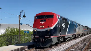 Amtrak 138 leads Amtrak 7 through Grayland