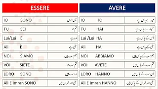 Essere Avere In Urdu By Easy Italian Urdu - WhatsApp +393200413238