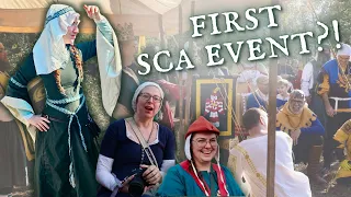 My first SCA reenactment event?! Sewing for a weekend historical costuming event vlog