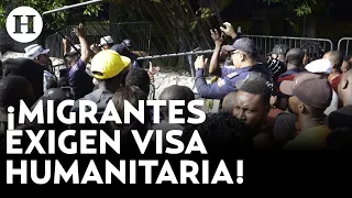 ¡Continúan colapsando oficinas del Inami en Tapachula! Migrantes se aglomeran para exigir refugio