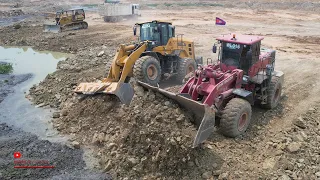 The Best Heavy Loader Machines Pushing Gravel Activities Hard Special Dump Trucks Spreading