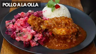 Así Preparó el Pollo a la Olla con Ensalada Rusa en un Toque | Cocina Fácil