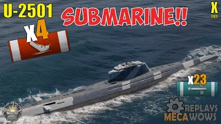 SUBMARINE U-2501 4 Kills & 171k Damage | World of Warships Gameplay