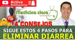 ✅ ELIMINAR DIARREA RÁPIDO: 4 CONSEJOS sencillos para QUITAR la DIARREA  | Medicina Clara