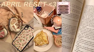 April Reset Routine ˚ ༘ ♡˳🧺☁️🎀| waking up at 5am, workout, walk, cleaning, getting back on track