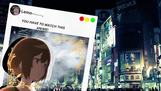 An anime about Self Discovery and Shibuya (jellyfish can't swim in the night)