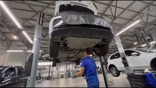 Первое ТО у дилера Volkswagen Tiguan 1,4 полный привод 2021 замена масла и воздушного фильтра 18 399