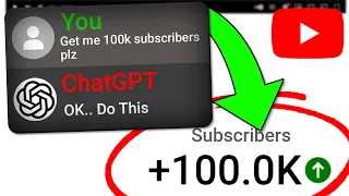 Using ChatGPT to Get 100k Subscribers on YouTube in 30 Days 🤯 (REAL RESULTS)