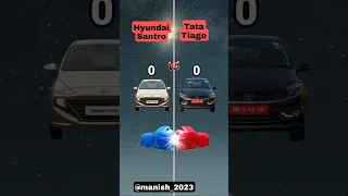 Hyundai 🚗 Santro 🆚 Tata 🚓 Tiago #hyundai #santro #tata #tiago #thar #shorts #video #mahindra