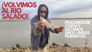 ¡HERMOSOS PEJERREYES EN EL RIO SALADO! - PESCA DE COSTA EN BUENOS AIRES