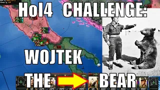 Wojtek the Bear: Bearer of Artillery achievement in Hearts of Iron 4