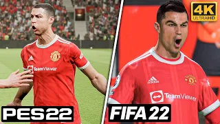 FIFA 22 vs eFootball 2022 : Celebrations Comparison (4K)