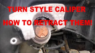 HOW TO RETRACT A CALIPER PISTON WITH A INTERGRATED PARKING BRAKE! TIPS FROM A PROFESSIONAL MECHANIC!