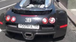 Обзор Bugatti Veyron на улице Тверской in HD