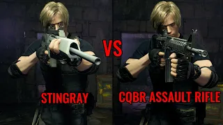 Resident Evil 4 Remake - CQBR Assault Rifle Vs Stingray  (4K 60FPS)