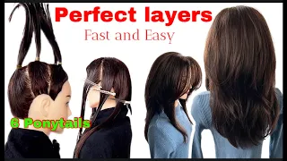 #10🆕Long Layers  Haircut ( For curly Hair / Silky or Smooth Hair )