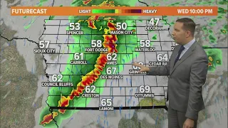 Iowa weather update: Strong storms expected Wednesday evening with heavy rain overnight