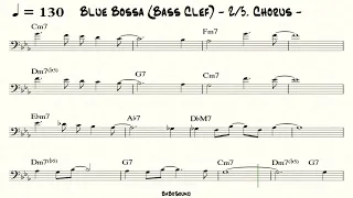 Blue Bossa Melody With Metronome (Bass Clef)
