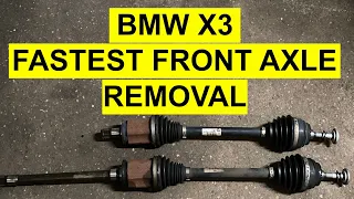 BMW X3 Front Axle (driving shaft), CV Joint Easier Removal 2011& Up - Clicking Noise When Turning