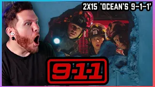 A bank heist! | First time watching 9-1-1 REACTION 2x15 'OCEAN'S 9-1-1'