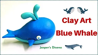 Clay Art Blue Whale | Miniature Blue Whale | Play Dough | Miniature Fish | Step-By-Step Tutorial