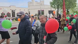 Шествие 9 Мая в Молодечно #Молодечно #9мая #парад