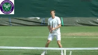 Murray, Sharapova and Djokovic on the Wimbledon practice courts