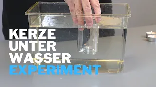 Kerze brennt unter Wasser - Experiment zum Nachmachen