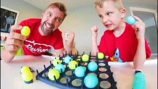 Father & Son PLAY BOUNCE OFF! / The Trick Shot Game!
