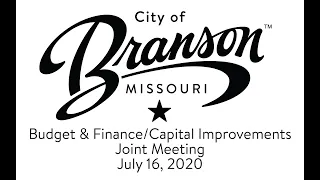 Budget & Finance/Capital Improvement Joint Meeting - 7/16/20