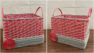 Diy Rope Basket/ Diy Storage Basket/ Diy Organizer Basket#diybasket سبت منظم يدوي