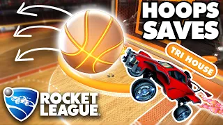 Rocket League HOOPS Tips & Tricks:  SAVES & DEFENSE (Training Pack Included)