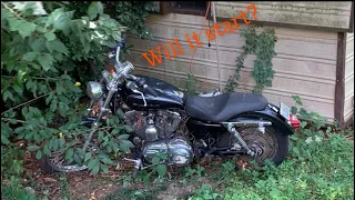 Will It Start! After 7 Years Of Neglect Deserted Harley Sportster 1200 Custom Attempts To Start!