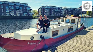 Couple expands houseboat to travel through Europe