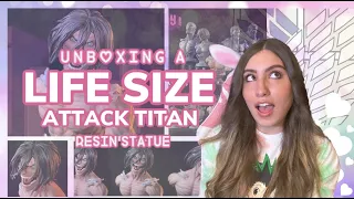 MY FIRST LIFE SIZE STATUE! - Unboxing the 1/1 Attack Titan Bust