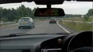 Driving from Waterlooville to Portsmouth, England.