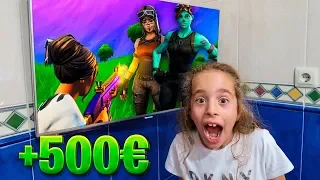 Compro todas las skins que mate mi hermana en Fortnite... *mucho dinero*