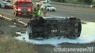 Hero on Highway 4: Man saves toddler from burning car in Antioch