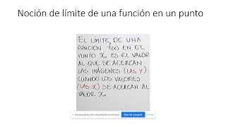 Límite: Primera Clase