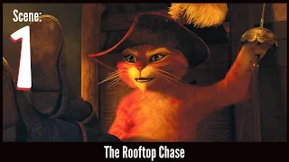 Puss in Boots (2011) - Rooftop Chase - Scene (1/10)