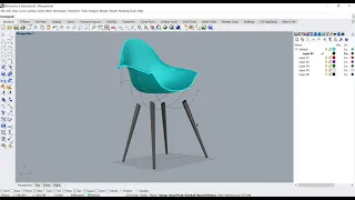 Rhino 3D Chair Modelling with Loft Command