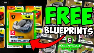 How To Get BLUEPRINTS For FREE in Asphalt 9! (New Glitch)