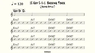 12 Keys (2-5-1) Backing Track For Drum (Swing Style) BPM 120