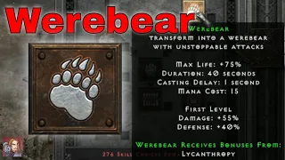 D2R Skills & Abilities - Werebear, Shapeshifting (Druid)