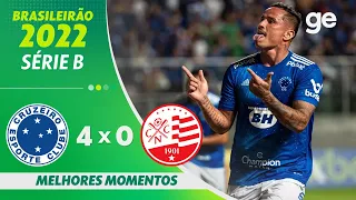 CRUZEIRO 4 X 0 NÁUTICO | MELHORES MOMENTOS | 26ª RODADA BRASILEIRÃO SÉRIE B 2022 | ge.globo