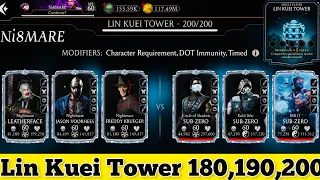Lin Kuei Tower Boss (Sub-zero’s) Vs Nightmare Team Battle 200 & 180 , 190 Fight + Reward MK Mobile